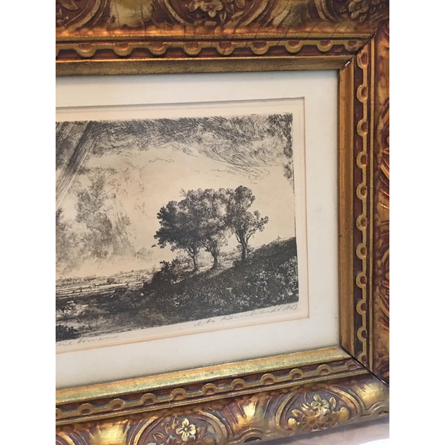 Rembrandt "Three Trees" Restrike Etching Chairish