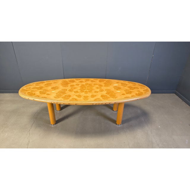 Dining Table in Burl and Elm Wood, 1980s For Sale - Image 9 of 18