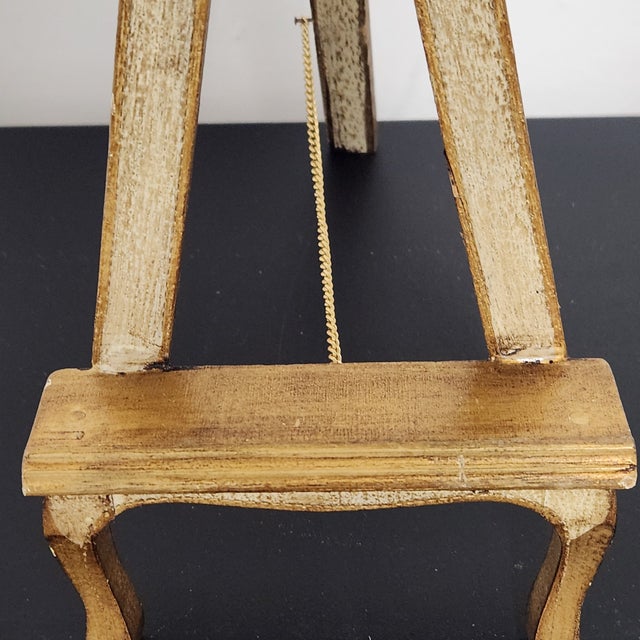 Antique White Mid-Century Florentine Tabletop Display Easel For Sale - Image 8 of 8
