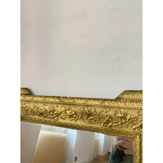 Napoleon III Mirror in Stuccoed and Gilded Wood, 1800s For Sale - Image 4 of 6