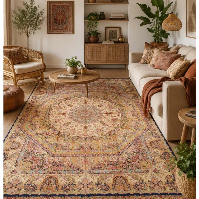 Pasargad DC Exquisite Design Paris Palace Fine Power Loom V.Silk Rug For Sale - Image 4 of 4