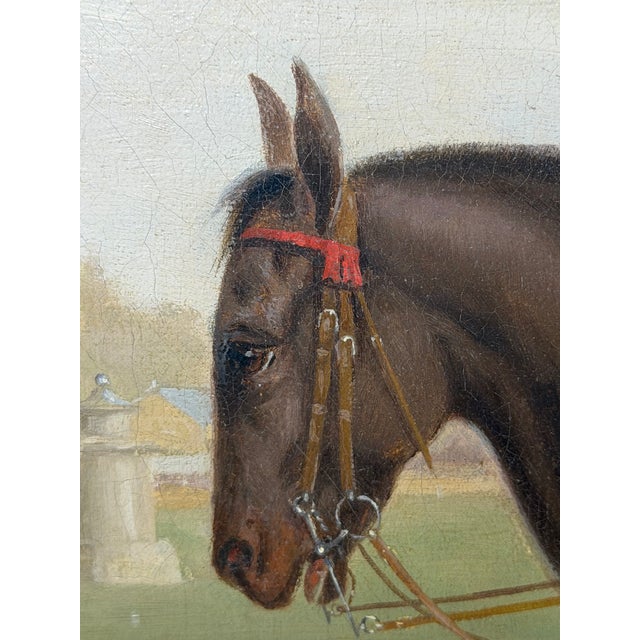 1887 Victorian Equestrian Portrait of a Gentleman & Bay Horse in Hyde Park For Sale - Image 6 of 18