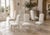 An elegant set of six 19th century Louis XV style dining chairs, showcasing gracefully carved beechwood frames with...