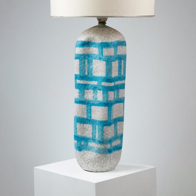 Table Lamp in Polychrome Glazed Ceramic by Guido Gambone, 1950s, in Flawless conditions. Designed 1950 to 1959 This piece...