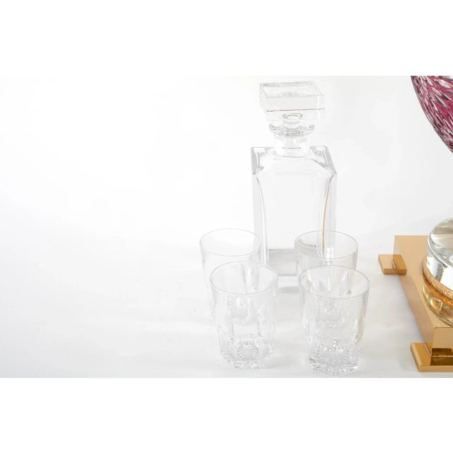 French Cut Crystal Liqueur Cave Set, 6 Pieces For Sale - Image 12 of 13
