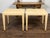 Tan Pair of Baker Furniture Midcentury Wicker Side Tables with Tapered Legs For Sale - Image 8 of 10