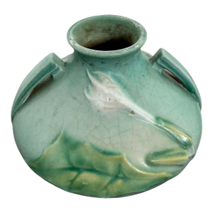 1937 "Thornapple" Squat Two-Handled Vase by Roseville
