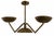 Bring timeless character to your space with this bronze 3-light chandelier, handcrafted with fluted metal shades and...
