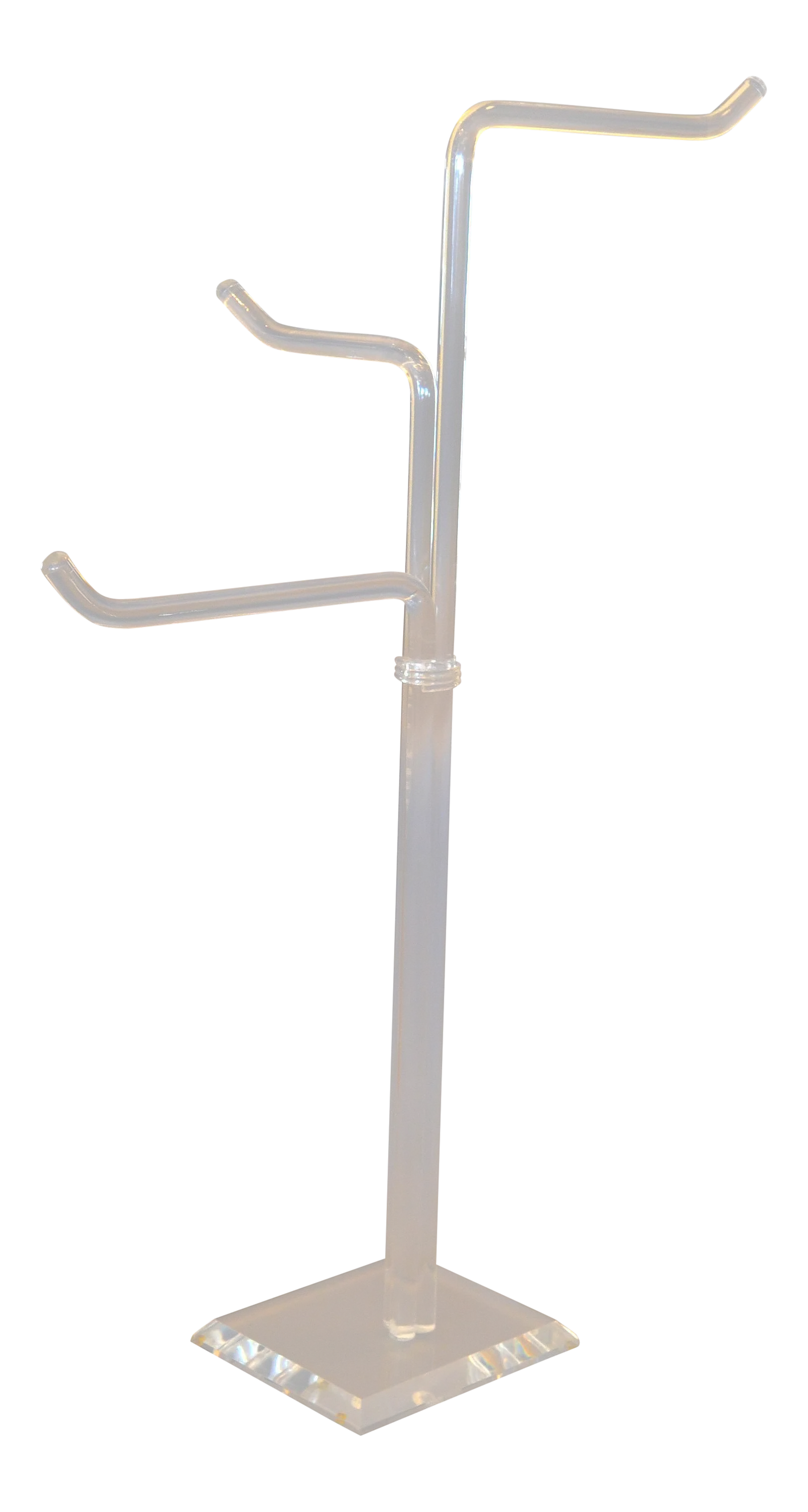 Mid-Century Modern Lucite Coat Rack, Stand, Clothes Tree Stand