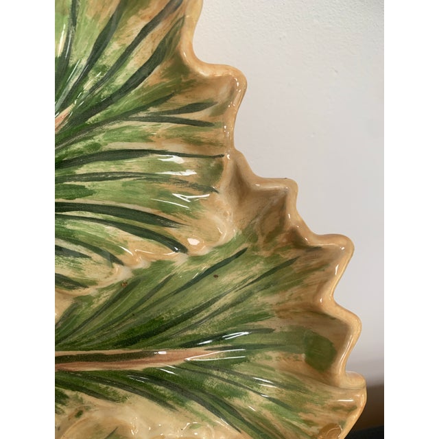 1970s Vintage Majolica Serving Platter For Sale - Image 5 of 5