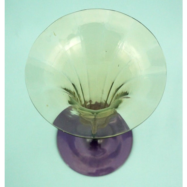 Glass 20th Century Trumpet Vase in Iridescent Crystal and Glass Paste from Louis Comfort Tiffany, United States, 1920s For Sale - Image 7 of 18