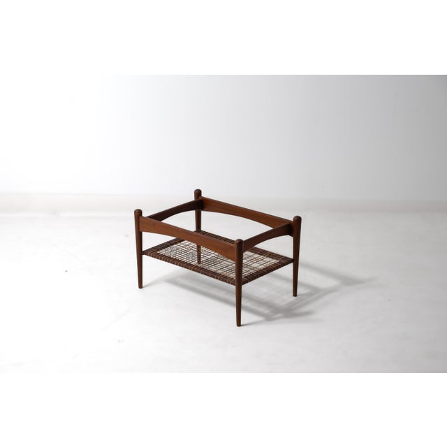 Wood Vintage Webbing Coffee Table in Teak, 1960s For Sale - Image 7 of 16