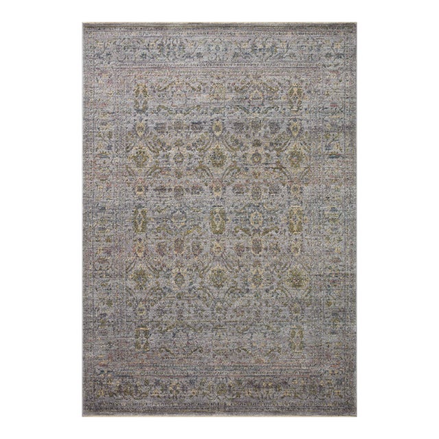 Jean Stoffer x Loloi Bradbury Grey / Multi 6'-3" x 9' Area Rug For Sale