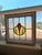 Glass Antique English Leaded Stained Glass Window-Edwardian Art Nouveau Tulip For Sale - Image 7 of 11