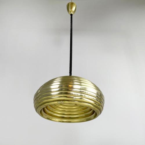Metal Mid-Century Italian Gold Hanging Light by Castiglioni for Flos, 1960s For Sale - Image 7 of 18