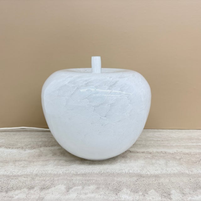 Vintage Glass Apple Table Lamp by Eickmeier, 1970s For Sale - Image 17 of 18