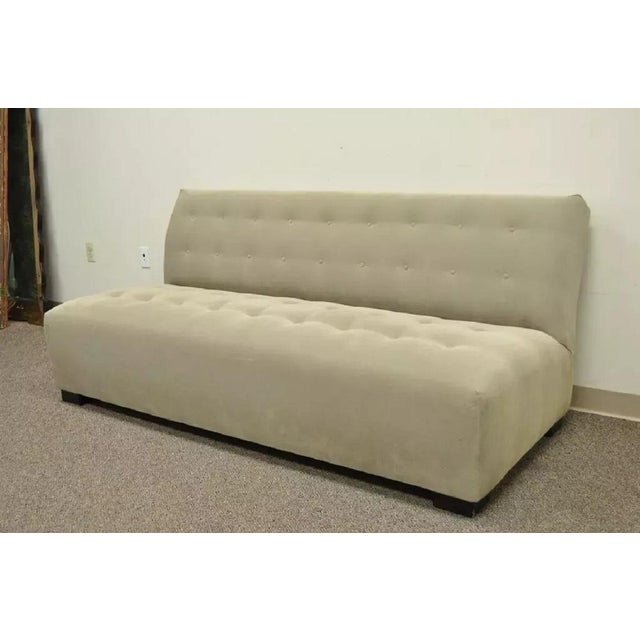 Crate & Barrel Mitchell Gold Modern Plus Armless Sofa Loveseat Couch 336-003t-20 For Sale - Image 12 of 12