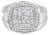 14K White Gold Men's Diamond Band Ring (1 cttw, H-I Color, SI1-SI2 Clarity) For Sale