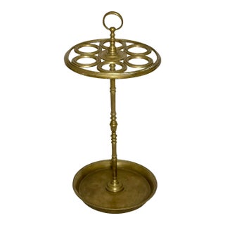 19th Century Solid Brass Umbrella Stand For Sale