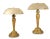 1970s French Art Deco Frosted Glass and Brass Table Lamps, 1970s, Set of 2 For Sale - Image 5 of 14