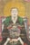 Unknown, Large Sino-Tibetan Portrait of a Seated Dignitary, Pigments & Ink on Cloth, 19th Century For Sale - Image 4 of 6