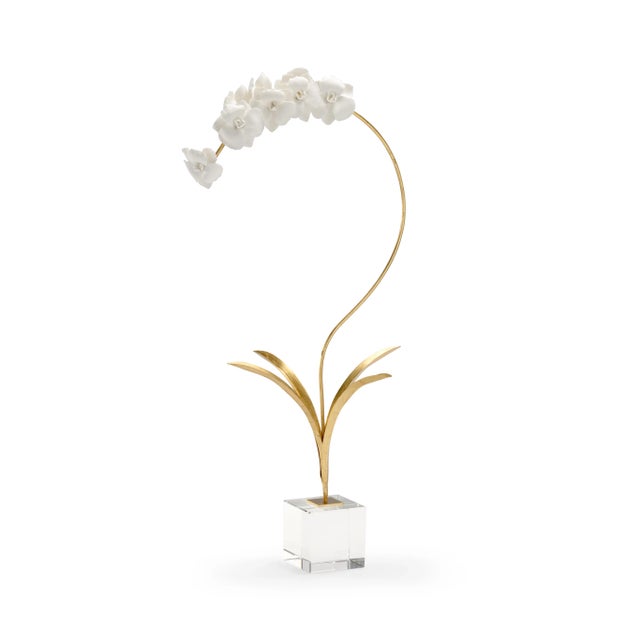 Contemporary Large Orchid on Stand For Sale - Image 3 of 3