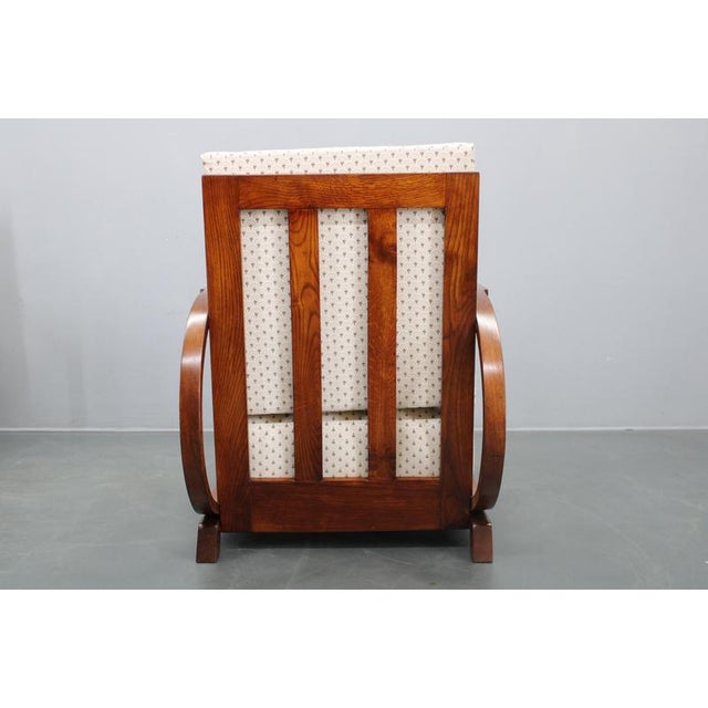 1930s Vintage Art Deco Lounge Chairs in Walnut and Oak, 1930s, Set of 2 For Sale - Image 5 of 18