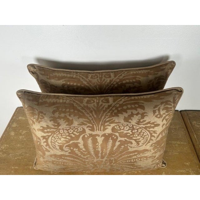 Modern Pair of Fortuny Style Textile Pillows For Sale - Image 3 of 6