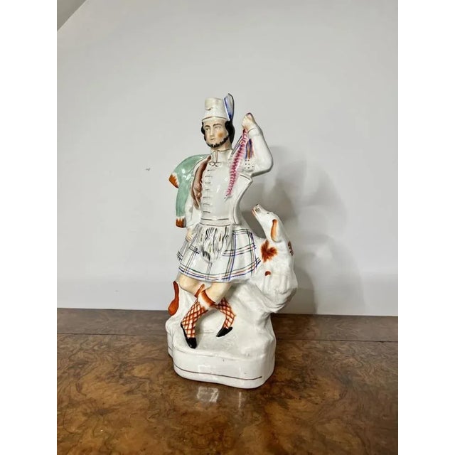 Late 19th Century Large Antique Victorian Staffordshire Figure, 1880s For Sale - Image 5 of 6