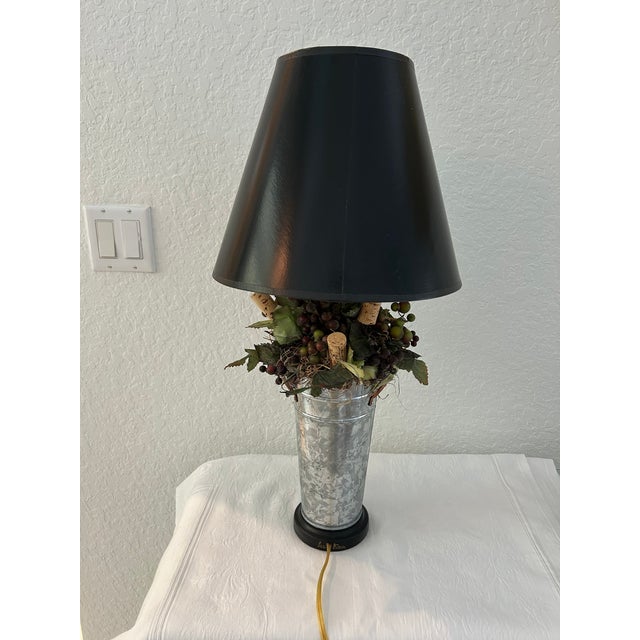 1990s Vintage Artisanal Vineyard Table Lamp For Sale - Image 5 of 7