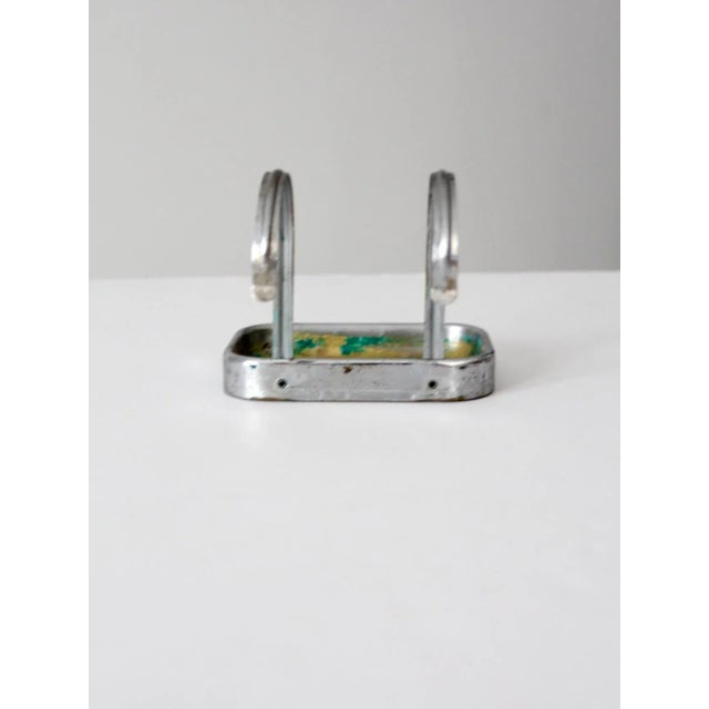 Antique Nickel Plated Brass Soap Dish For Sale - Image 4 of 9