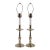 1980s Pair of Virginia Metalcrafters Brass Candlestick Lamps For Sale
