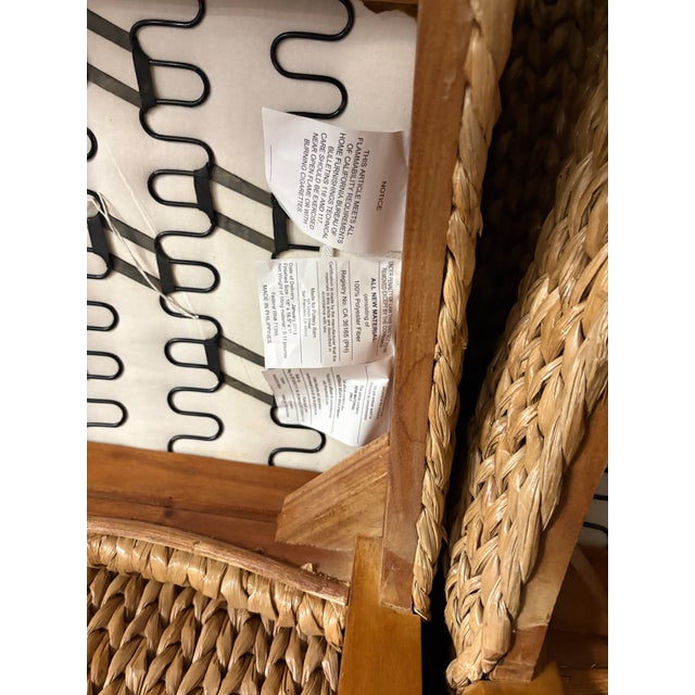 Early 21st Century Seagrass and Abaca, Pottery Barn Dining Chairs - Set of 6 For Sale - Image 5 of 6