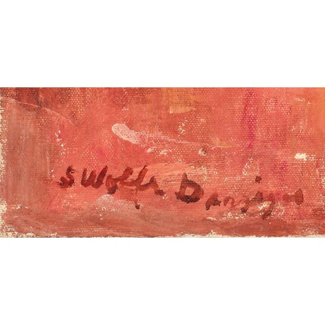 Figurative S. Wolfe Danziger Seated Semi-Nude Figure Oil For Sale - Image 3 of 6