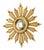 Vintage Wooden Sunburst Sun Mirror in Convex, France, 1950s For Sale