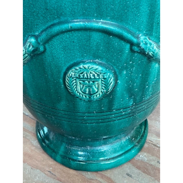 Late 20th Century Vintage Boho Anduze Versailles Glazed Ceramic Planters - A Pair For Sale - Image 5 of 9