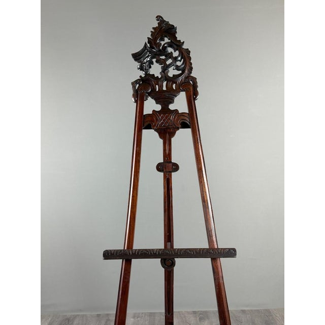 19th Century Carved Wooden Easel For Sale - Image 4 of 9