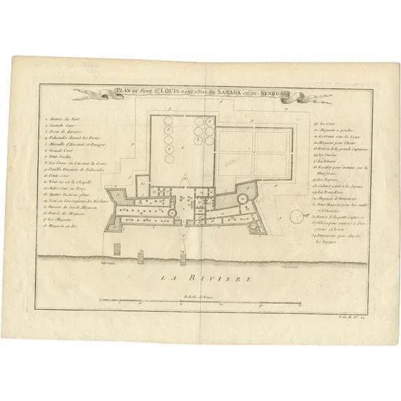 Fort St. Louis Near the Senegal River, 1747, Paper For Sale - Image 6 of 6