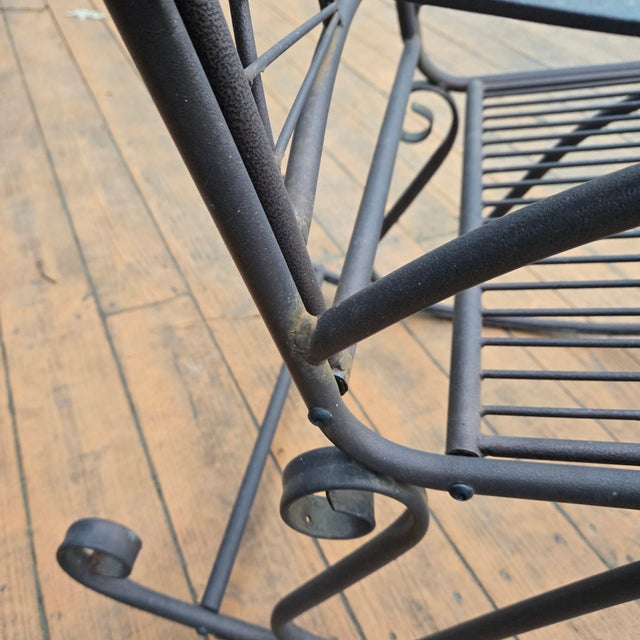Traditional Late 20th Century Metal Outdoor Rocking Chairs Set of 4 For Sale - Image 3 of 4