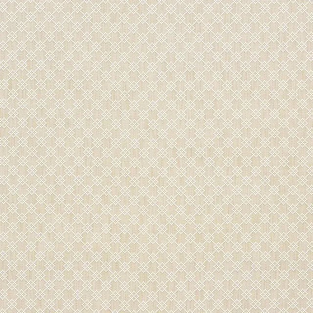 Schumacher Albert Fret Fabric in Natural For Sale