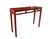 Late 19th Century 41" Long Hand Made Red Lacquer Console Table For Sale - Image 5 of 6