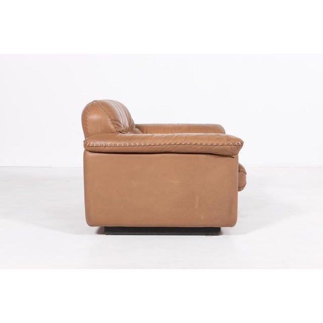 Set of DS 101 Lounge Chair in Brown Leather with Ottoman from de Sede, 1970s For Sale - Image 3 of 10