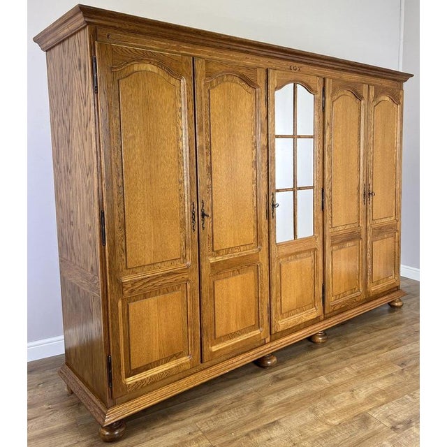 Vintage French Style Wardrobe in Oak For Sale - Image 3 of 10