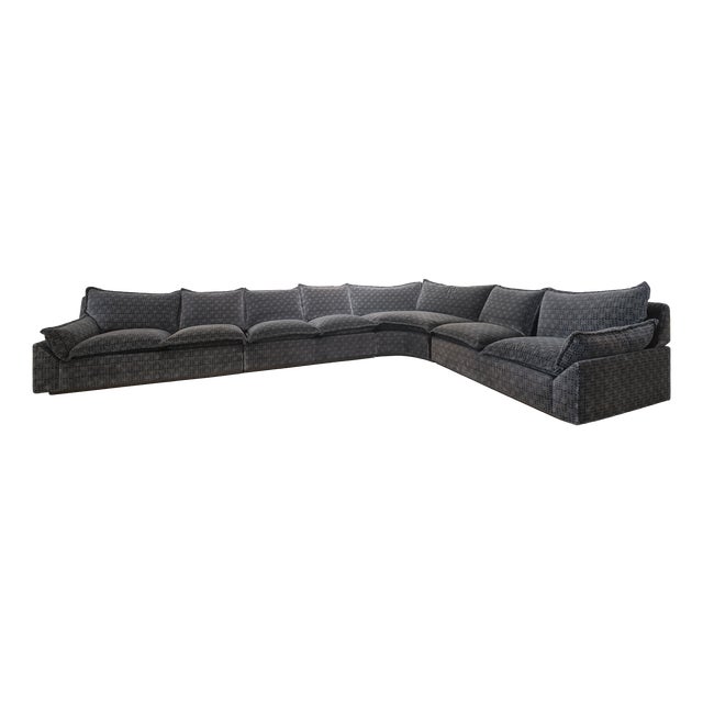 Italian Curved Cado Model Modular Sofa by Gunnar Gravesen and David Lewis for ICF, 1970s, Set of 4 For Sale