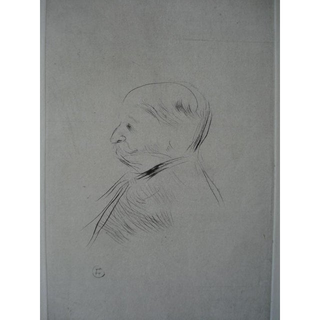 Henri De Toulouse Lautrec, Portrait of Monsieur X, Original Signed Engraving For Sale - Image 4 of 5