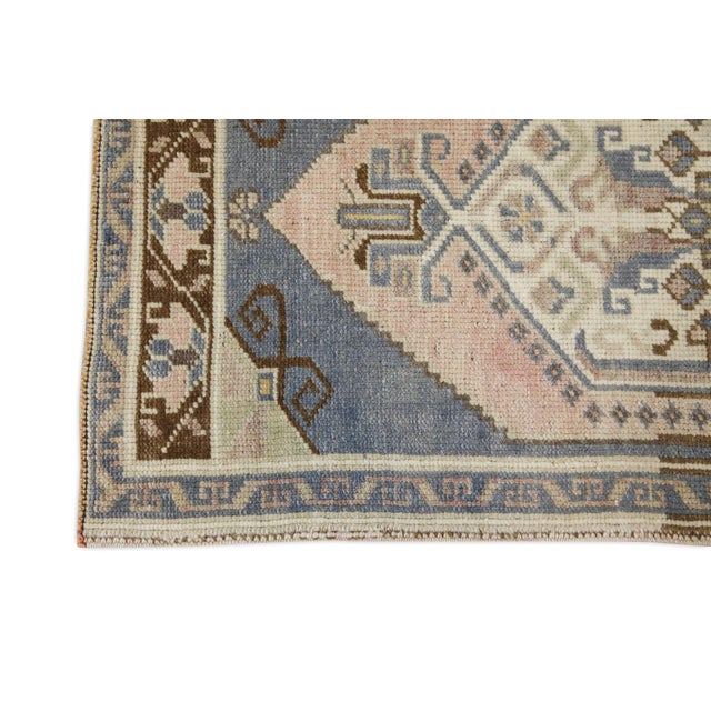 Turkish Oriental Hand Knotted Rug Turkish Mini Rug 1'8" x 3'3" For Sale - Image 3 of 5