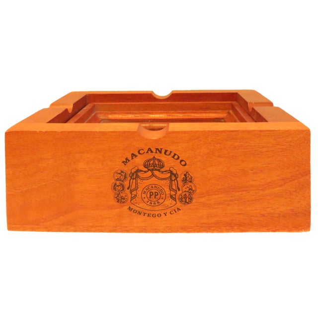 American Vintage Macanudo Cigar Ashtray W/ Storage For Sale - Image 3 of 4