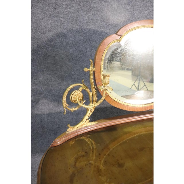 Louis XV Style Vanity With Bronze Mirror & Frame Manner Maison Forest For Sale In Philadelphia - Image 6 of 12