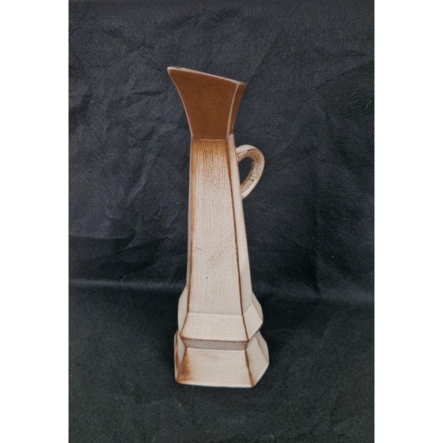 Cubist Pitcher Vase in Ceramic, 1950s For Sale - Image 10 of 11