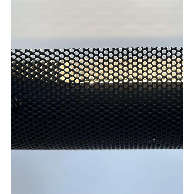 Black and Perforated Tubular Metal Wall Lights from Parscot, France, 1980, Set of 2 For Sale - Image 14 of 17